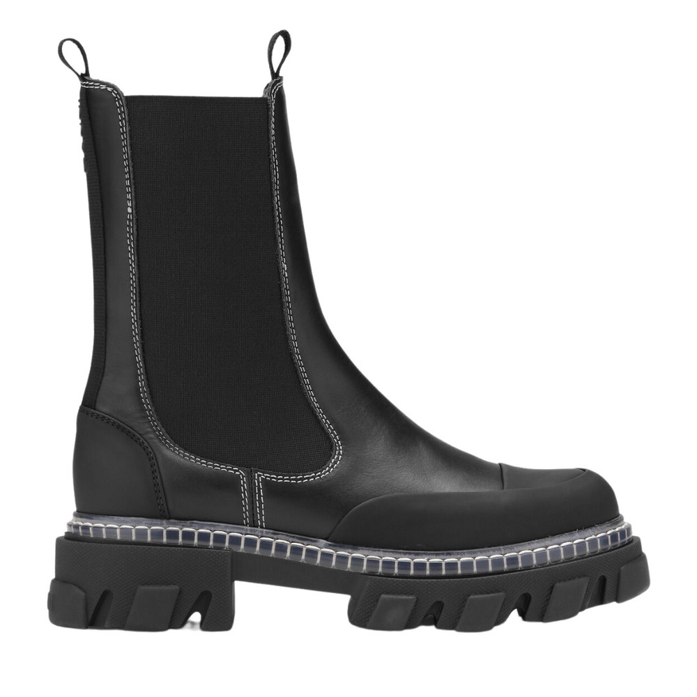 Ganni Cleated Mid Chelsea Boot